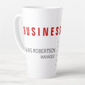 Stilvolle Rot Weiß Moderne Minimalistisch einzigar Milchtasse (Linke Ecke)