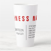 Stilvolle Rot Weiß Moderne Minimalistisch einzigar Milchtasse (Vorderseite)