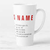 Stilvolle Rot Weiß Moderne Minimalistisch einzigar Milchtasse (Rechts)