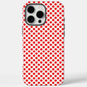 Stilvolle rot-weiße POlka-Punkte Klassisches Muste Case-Mate iPhone Hülle (Rückseite)
