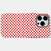 Stilvolle rot-weiße POlka-Punkte Klassisches Muste Case-Mate iPhone Hülle (Rückseite (Horizontal))