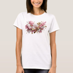 Stilvolle rote abstrakte Kunst tragbare Kunst T-Shirt