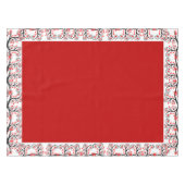 Stilvolle Rote Blüten Tischdecke (Vorderseite (Horizontal))