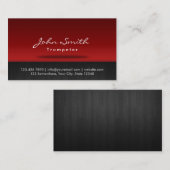 Stilvolle rote Bühnetrumpeter-Geschäfts-Karte Visitenkarte (Vorne/Hinten)