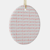 Stilvolle Rote Liebe Hochzeit Keramik Ornament (Rechts)