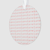 Stilvolle Rote Liebe Hochzeit Ornament (Vorderseite)