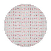 Stilvolle Rote Liebe Hochzeit Schneidebrett (Vorderseite)