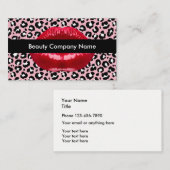 Stilvolle Rote Lipstick Lippen Visitenkarte (Vorne/Hinten)