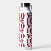 Stilvolle Rote Rose Liebe Typografie Moderne Elega Trinkflasche (Vorne)