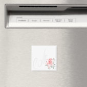 Stilvolle Rote Rose und Liebe Magnet (In Situ (Geschirrspüler))