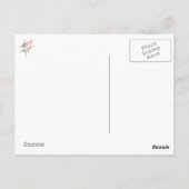 Stilvolle Rote Rose und Liebe Postkarte (Rückseite)