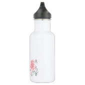 Stilvolle Rote Rose und Liebe Trinkflasche (Rechts)