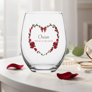 Stilvolle rote Rosen Geschenk für die Mutter des B Weinglas Ohne Stiel