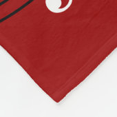 Stilvolle rote Schwarz-weiße Klavier-Schlüssel und Fleecedecke (Ecke)