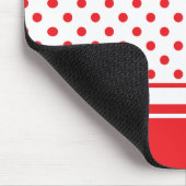 stilvolle rote Tupfen Mousepad (Ecke)