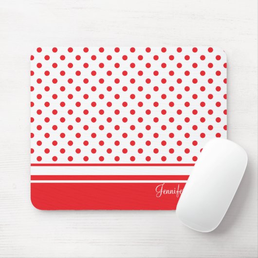 stilvolle rote Tupfen Mousepad (Mit Mouse)