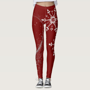Stilvolle rote Weihnachtsleggings . Leggings
