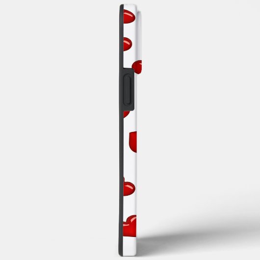 Stilvolle Rotherherzen auf mit Monogramm Weiß Case-Mate iPhone Hülle (Rückseite / Rechts)