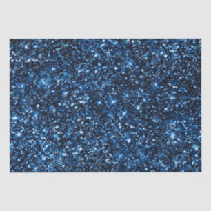 Stilvolle Royal Blue Shimmer Glitzer Glam Pattern Seidenpapier