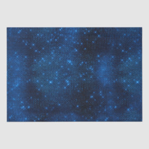 Stilvolle Royal Blue Shimmer Glitzer Glam Pattern Seidenpapier