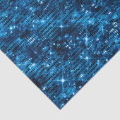 Stilvolle Royal Blue Shimmer Glitzer Glam Pattern Seidenpapier (Detail)