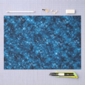 Stilvolle Royal Blue Shimmer Glitzer Glam Pattern Seidenpapier (Handwerk)