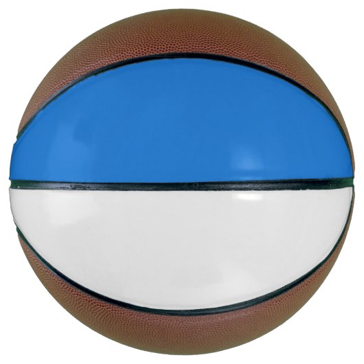 Stilvolle Royal Blue und White Custom Sports Basketball (Vorderseite)