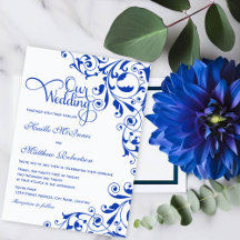 Stilvolle Royal Blue Wirbel Wedding