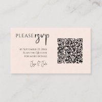 Stilvolle RSVP-Karte mit Ihrem Foto und QR-Code