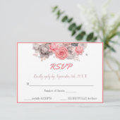 Stilvolle RSVP-Karte - vollständig anpassbar RSVP Karte (Stehend Vorderseite)