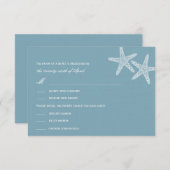Stilvolle RSVP/Response Cards für Starfish Hochzei RSVP Karte (Vorne/Hinten)