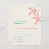 Stilvolle RSVP/Response Cards für Starfish Hochzei RSVP Karte (Vorne/Hinten)