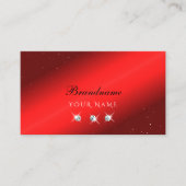 Stilvolle Ruby Red Black Sparkling Diamonds Elegan Visitenkarte (Vorderseite)