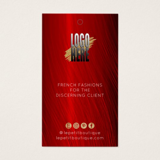 Stilvolle Ruby Red Clothing Preis mit Logo (Vorderseite)