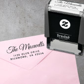 Stilvolle Rücksendeadresse für den Namen von Skrip Permastempel