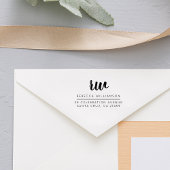 Stilvolle Rücksendeadresse für Monogramm-Skriptnam Gummistempel