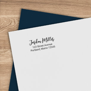 Stilvolle Rücksendeadresse für Pinselstriche Permastempel