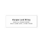 Stilvolle Rücksendeadresse Gummi Briefmarke Gummistempel (Prägung)