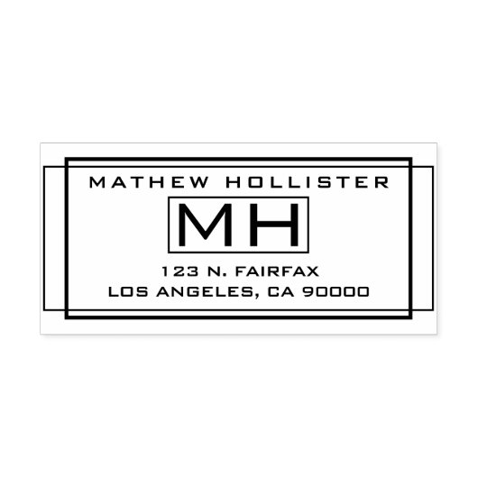 Stilvolle Rücksendeadresse Gummistempel (Prägung)