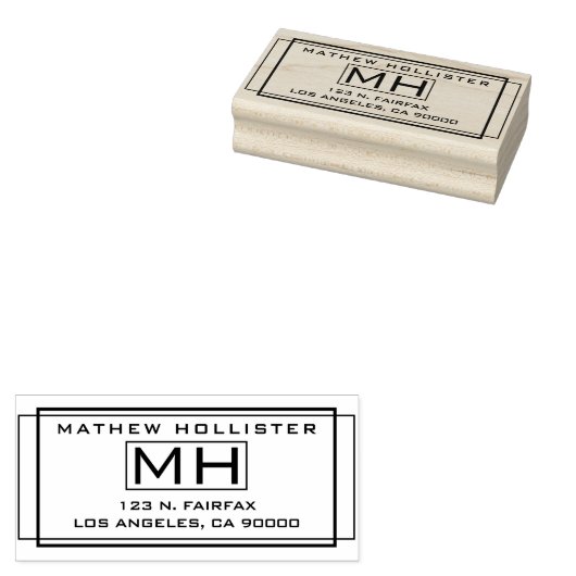 Stilvolle Rücksendeadresse Gummistempel (Stempel)