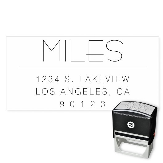 Stilvolle Rücksendeadresse oder anderer Text Permastempel