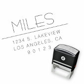 Stilvolle Rücksendeadresse oder anderer Text Permastempel