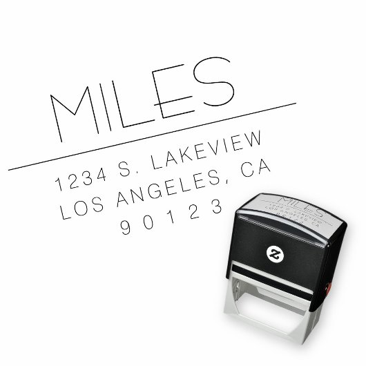 Stilvolle Rücksendeadresse oder anderer Text Permastempel