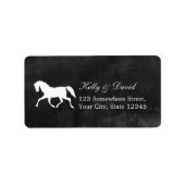 Stilvolle Rücksendeadressen-Aufkleber für Pferdesc Adressaufkleber (Vorne)
