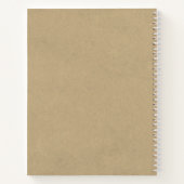 Stilvolle Rustic Kraft Signature Script Monogram Notizblock (Rückseite)