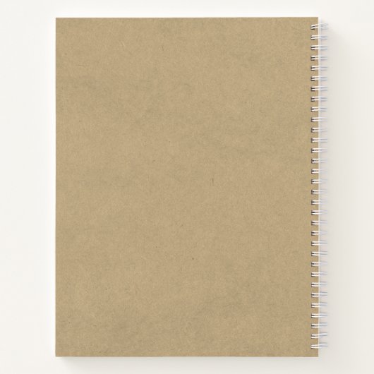 Stilvolle Rustic Kraft Signature Script Monogram Notizblock (Rückseite)