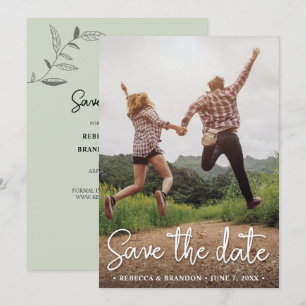 Stilvolle Rustikale Doppelseitige Save The Date Fo