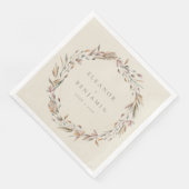 Stilvolle rustikale Groß-Botanische Braut Serviette (Ecke)