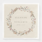 Stilvolle rustikale Groß-Botanische Braut Serviette (Vorderseite)