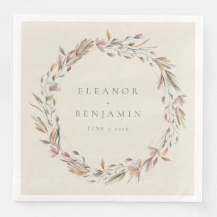 Stilvolle rustikale Groß-Botanische Braut Serviette